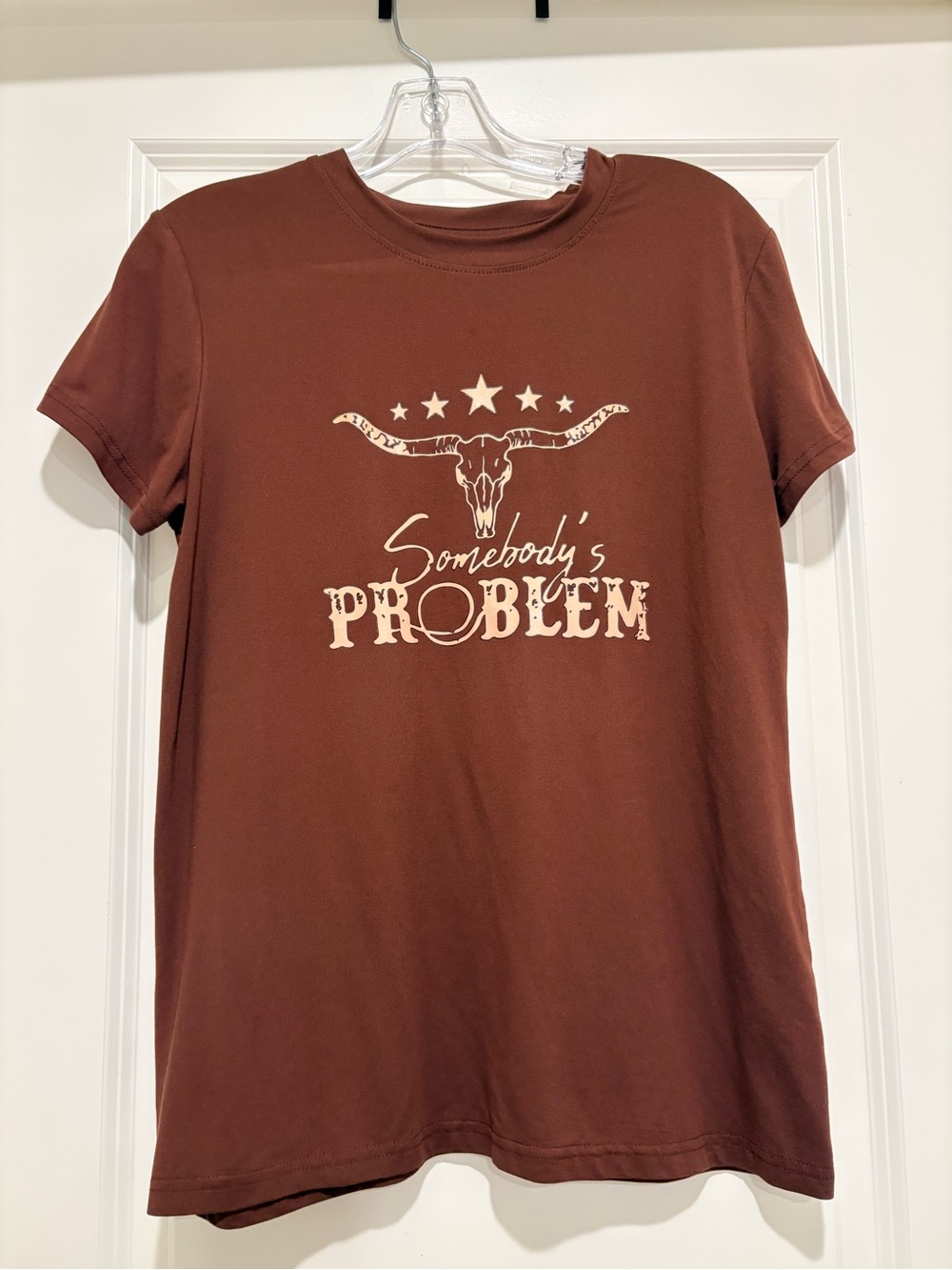 Somebody's Problem Graphic Tee - Rust brown